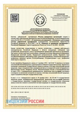 Приложение к сертификату для ИП Шумиха Сертификат СТО 03.080.02033720.1-2020